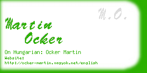 martin ocker business card